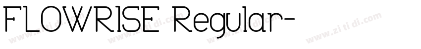 FLOWRISE Regular字体转换